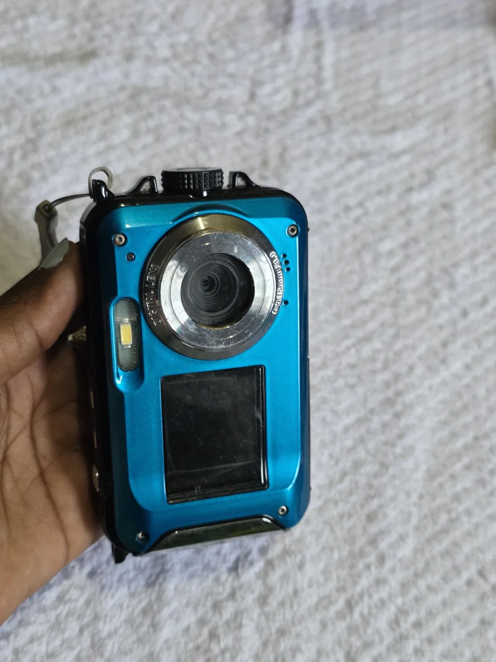 Compact Blue Digital Camera - Portable Point & Shoot
